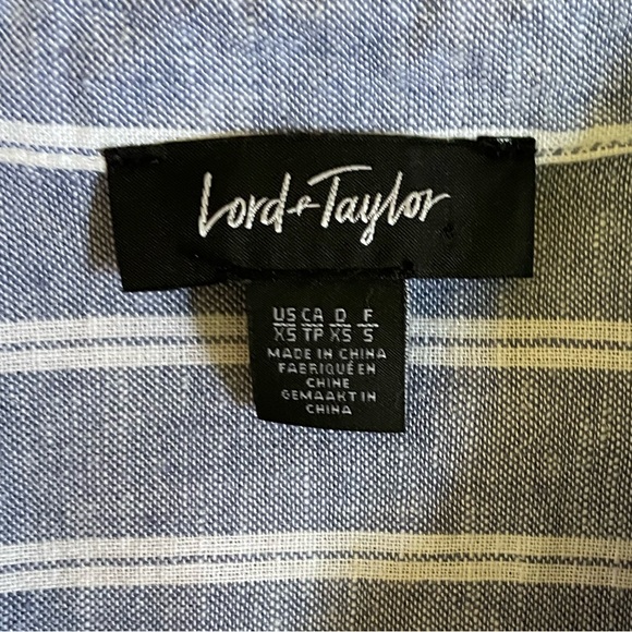 Lord & Taylor Striped Linen Blend Dress - Picture 5 of 5